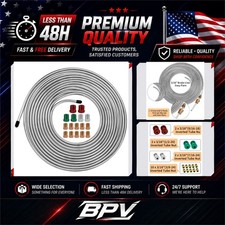 Murealy 316 In Stainless Steel Brake Line Kit 25 Ft 16 Fittings