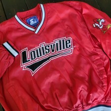 Vintage Starter Louisville Cardinals Pullover Mens L Windbreaker Jacket Y2K NCAA