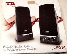 Cyber Acoustics CA-2014 Computer Powered Speaker System Complete Tested