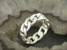 Silberring Panzerkette Kette CHAIN Ring Feingehalt Massiv Sterlingsilber 925er