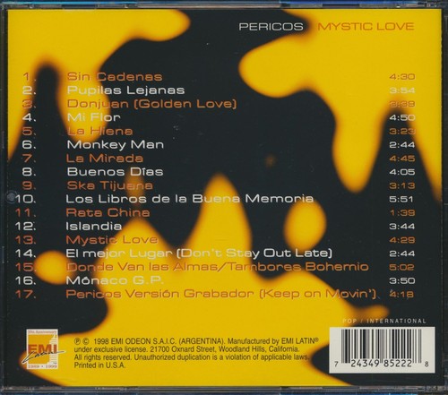 CD Pericos - Mystic Love - Picture 2 of 2