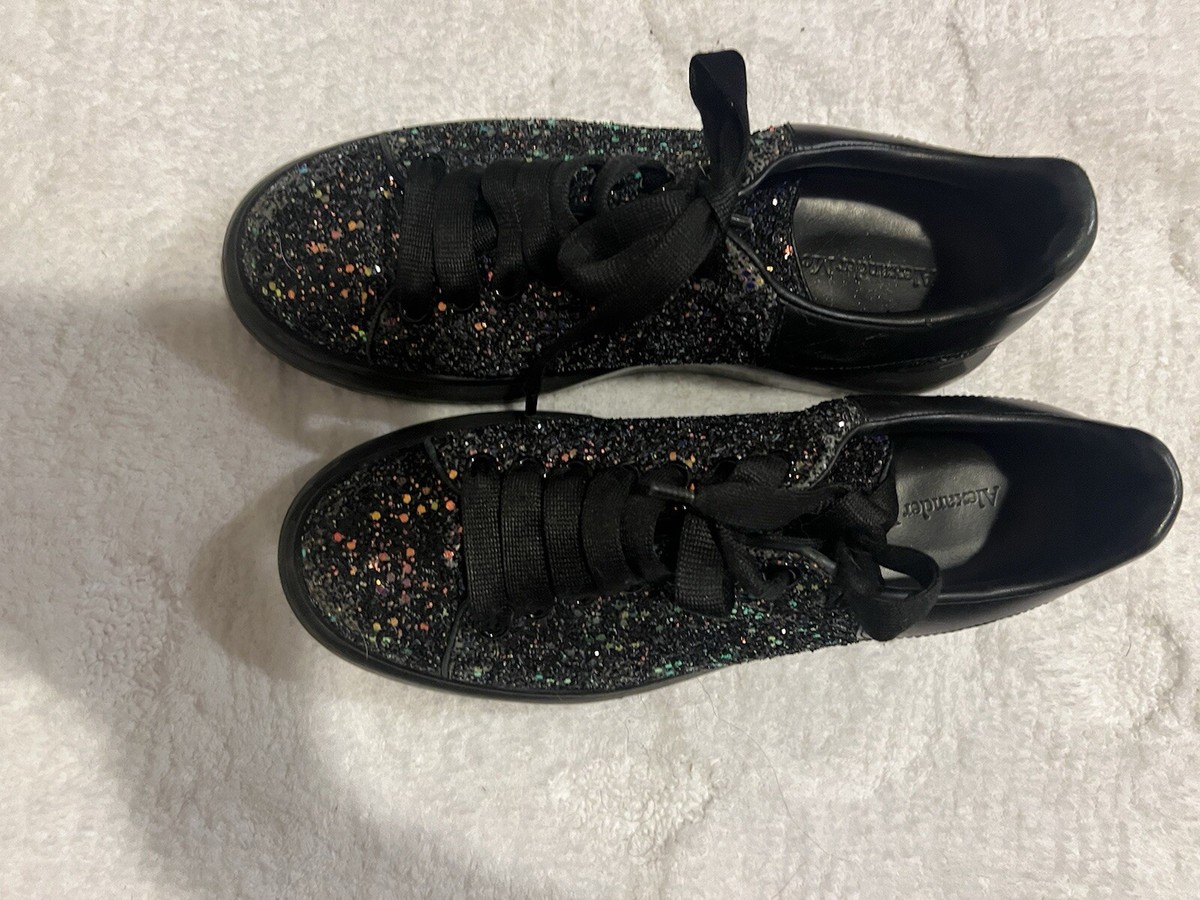 Alexander McQueen Glitter Bubble Sole Platform Sneaker Size