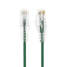 3ft Slim Cat6a 28AWG UTP Ethernet Network Patch Cable, Green