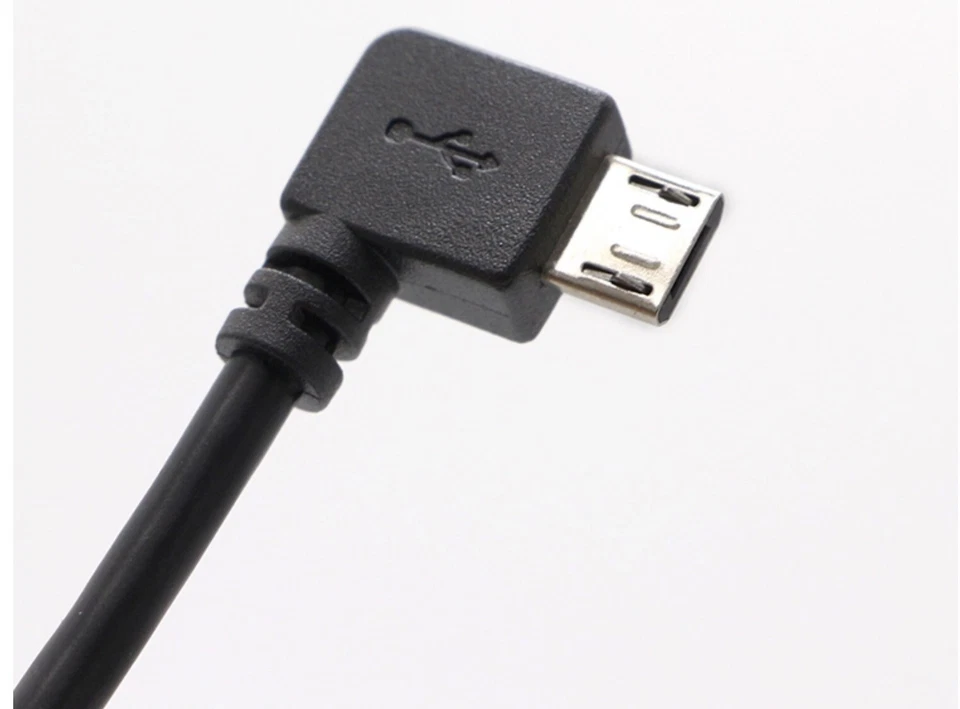 Micro USB 5-Pin Male to Female Right Angle Extension Data Charge Cable 0.25m - Image 2 of 4