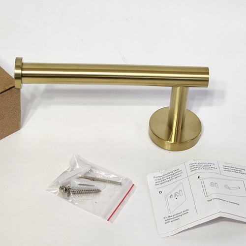ruiling, wandmontierter einarmiger Toilettenpapierhalter in Edelstahl golden - Bild 2 von 4