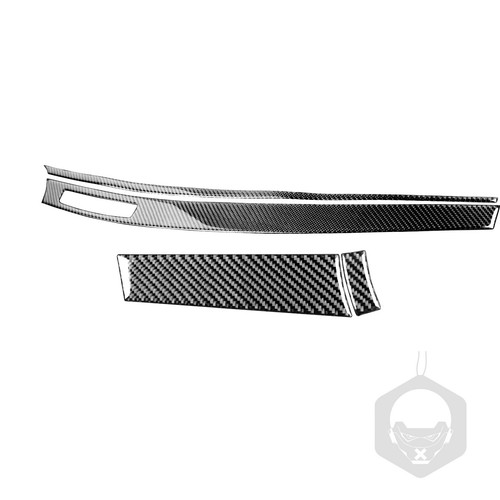 4Pcs Carbon Fiber Console Dashboard Panel Cover For Mitsubishi Lancer EVO 08-15 - Picture 2 of 12