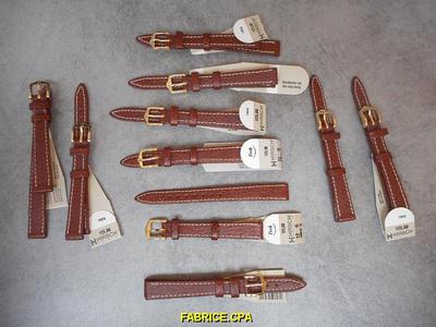 Bracelet De Montre Hirsch Trek Taille 14 Marron - Cuir, Neuf Avec étiquettes, Modèle 2 Pièces