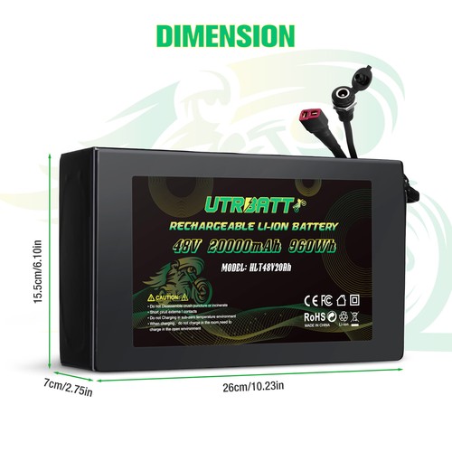 36V/48V 20AH Li-ion Battery for≤1500W EBike Scooter Electric Bicycle Charger BMS - Picture 31 of 49