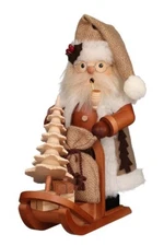 New in Box - Ulbricht Natural Santa w/ Sled - Smoker German Incense Burner 1-170