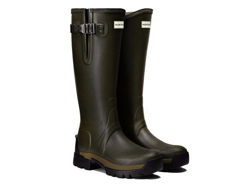 BOTAS AJUSTABLES HUNTER BALMORAL MUJER Altas Verde Oliva Oscuro Hasta la pantorrilla Goma