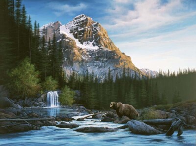 David DAASE '' Mountain Estate  '' Limited Edition Canvas Grizzly Bear Fall SIGNED