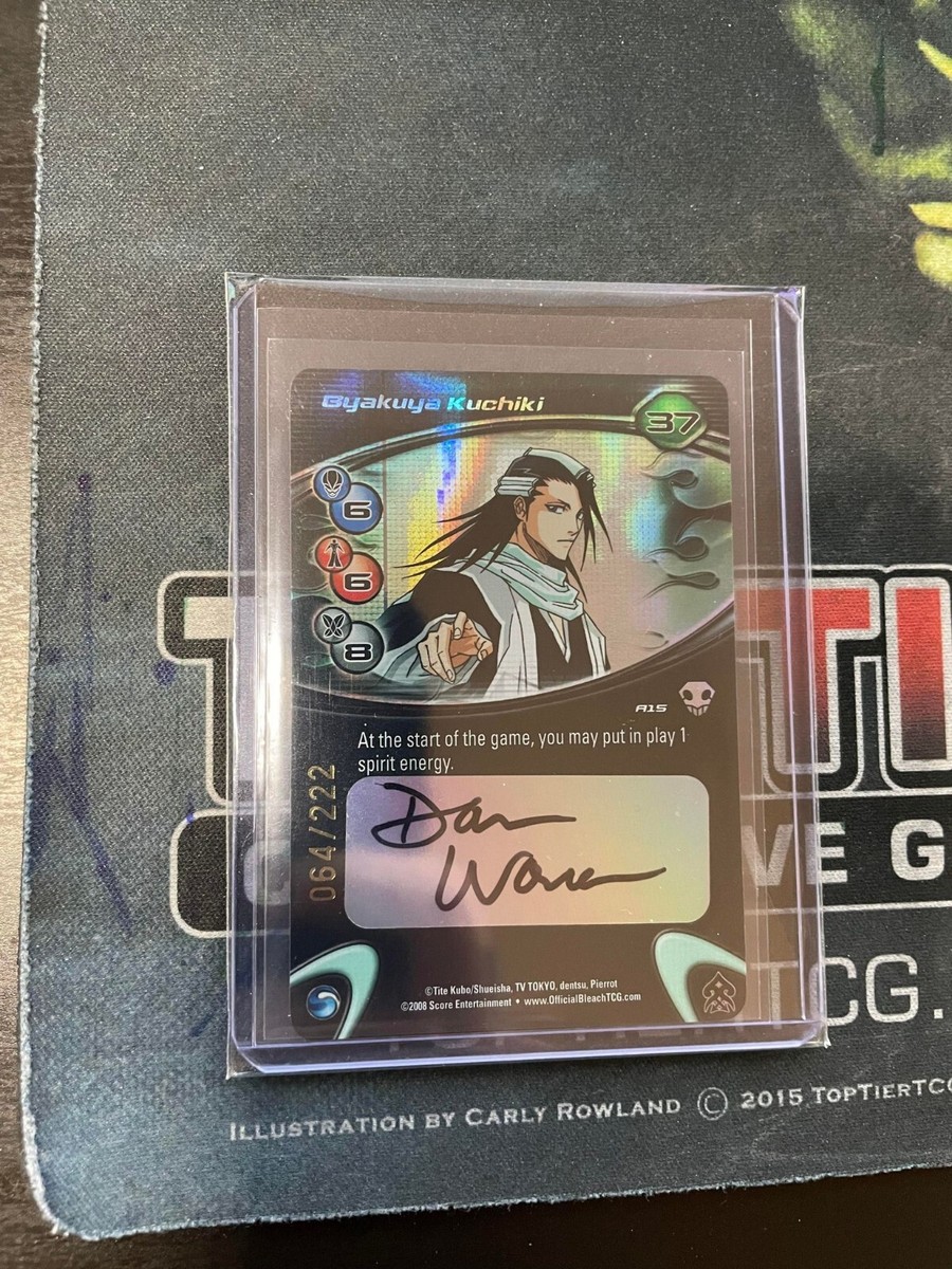 Bleach TCG CCG Echo Autograph Card Byakuya Kuchiki 064/222 Signed