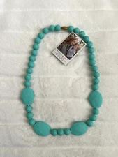 NWT Chew beads Necklace Turquiose Silicone Chewies Tool for Sensory Autism ADHD