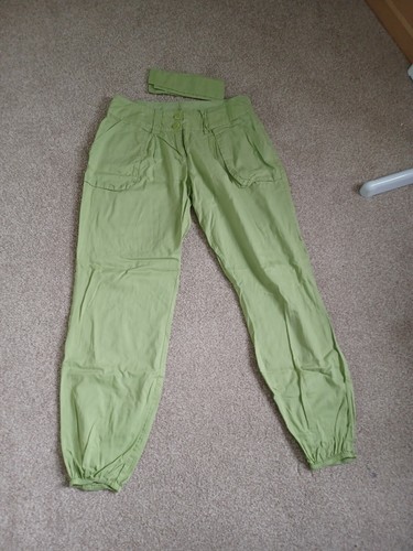 Ladies Red Herring Lime Green Trousers 