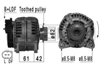 Messmer Lichtmaschine Generator 150A 14V FüR VW Transporter V Bus 2.5 TDI