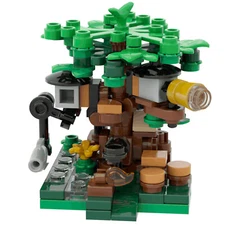 Micro Tree House Model Building Toys Set 104 Pieces Building Toys Set MOC Build
