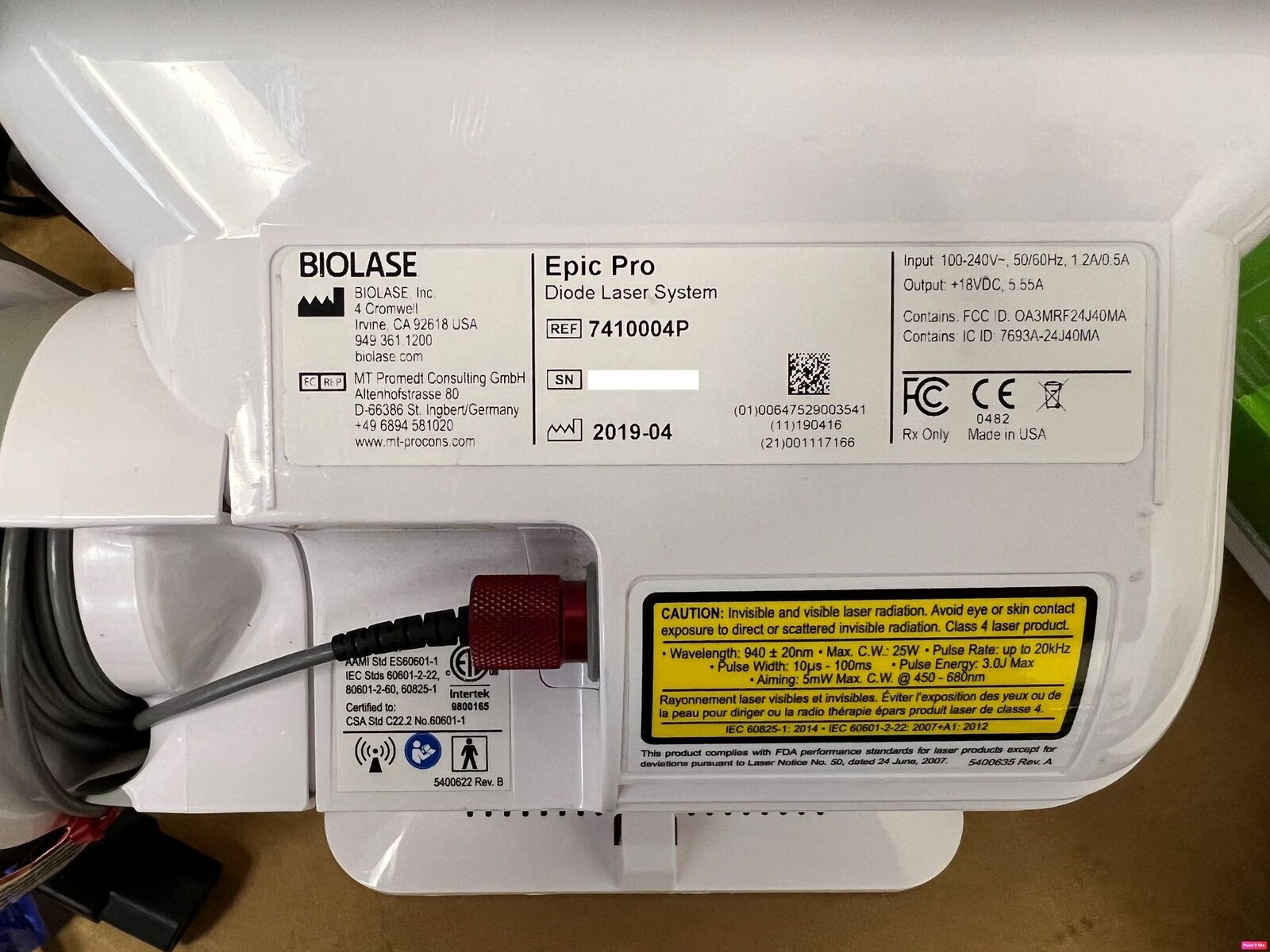 Biolase Epic Pro Soft-Tissue Dental Laser