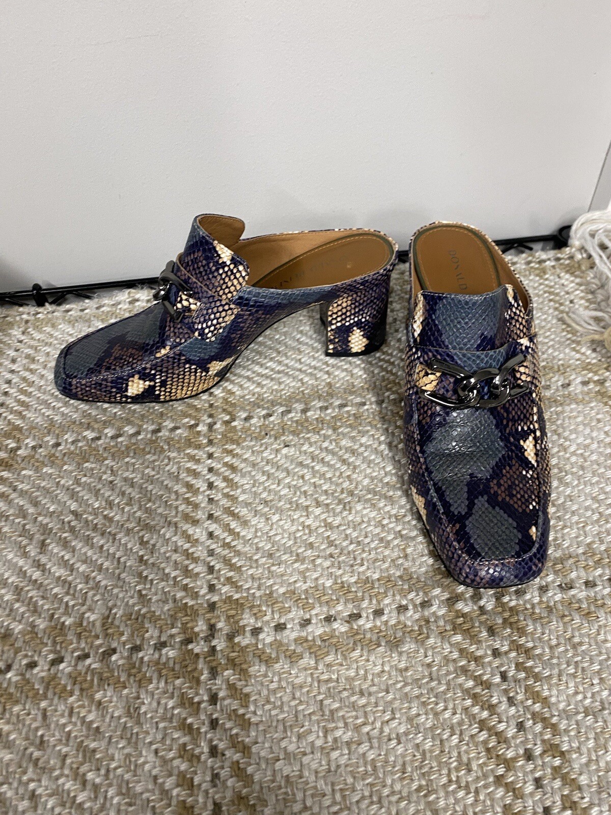 Donald J. Pliner Caape Python Snake Print  Mules … - image 2