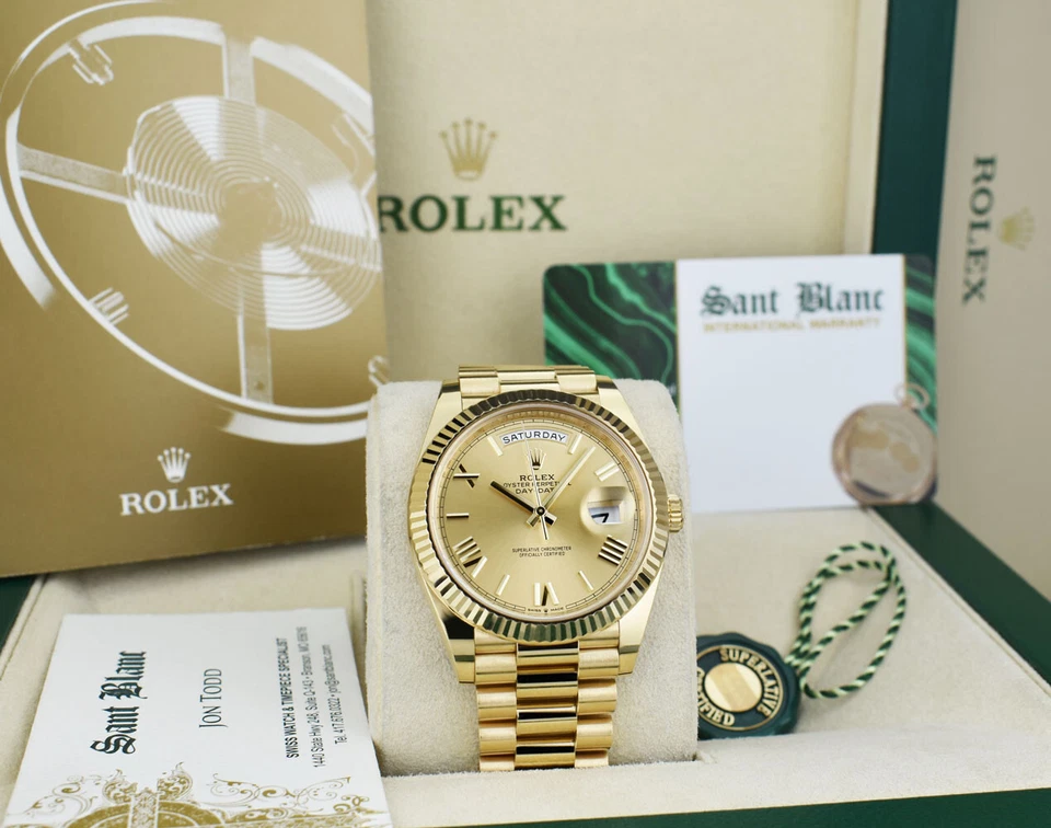 ROLEX - 40 мм 18k золото день Дата 40 президент шампанское римский 228238 - SANT BLANC - Изображение 2 из 4