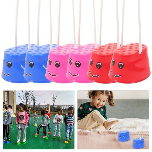 5 Pairs Balance Buckets Stepping Stones For Kids Stilt Shoes Game Props - Picture 10 of 11