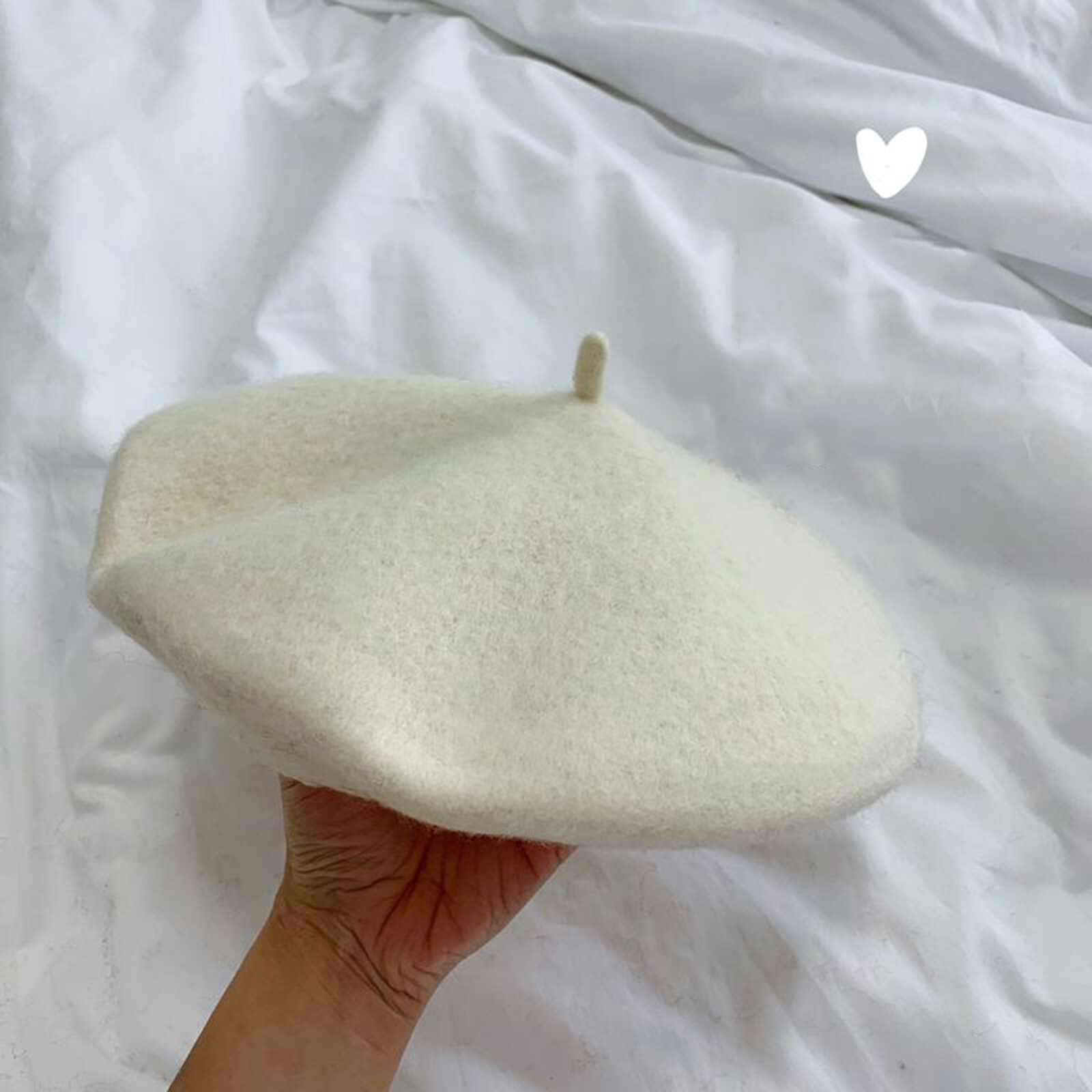 Women Casual Beanie Wool Beret Classic Elegant French Style Solid Color Hat