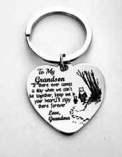 To My Grandson Love Grandma Keychain