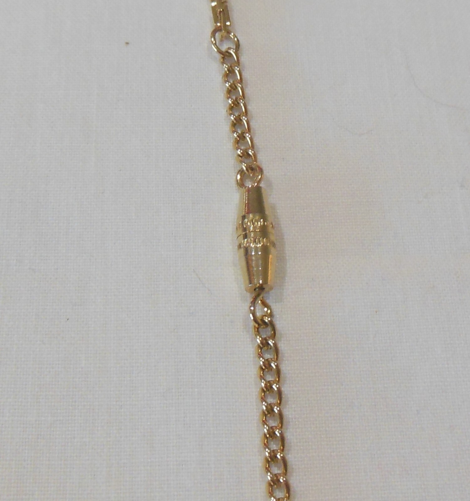 Gold-tone Rectangular Box Link Chain Necklace Sol… - image 8