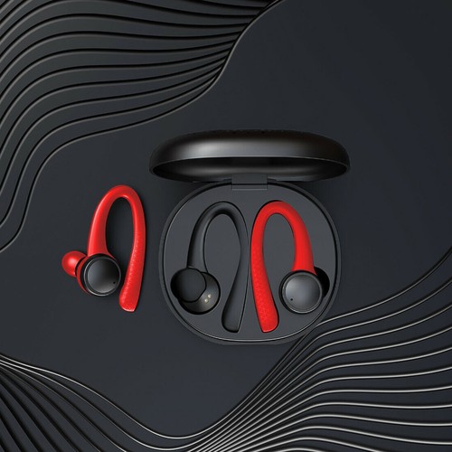 Zestaw słuchawkowy Bluetooth 5.0 Bezprzewodowe słuchawki douszne Słuchawki stereo Zaczep na ucho Nowy - Zdjęcie 5 z 12
