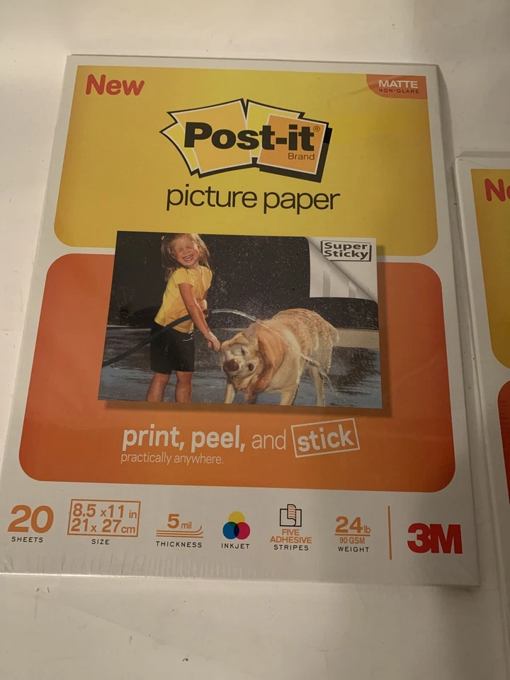 POST-IT 8.5" x 11" Super Sticky Picture Paper  MATTE (non-glare) 2 Packs - Image 2 of 4