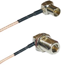 RG316 DVB Pal Male Angle to N Female Bulkhead Angle RF Cable Rapid-SHIP LOT