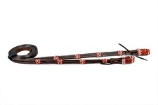 Western Dark Oil Tan  Nat Rawhide Braided Knots Leather Reins/Water Loop