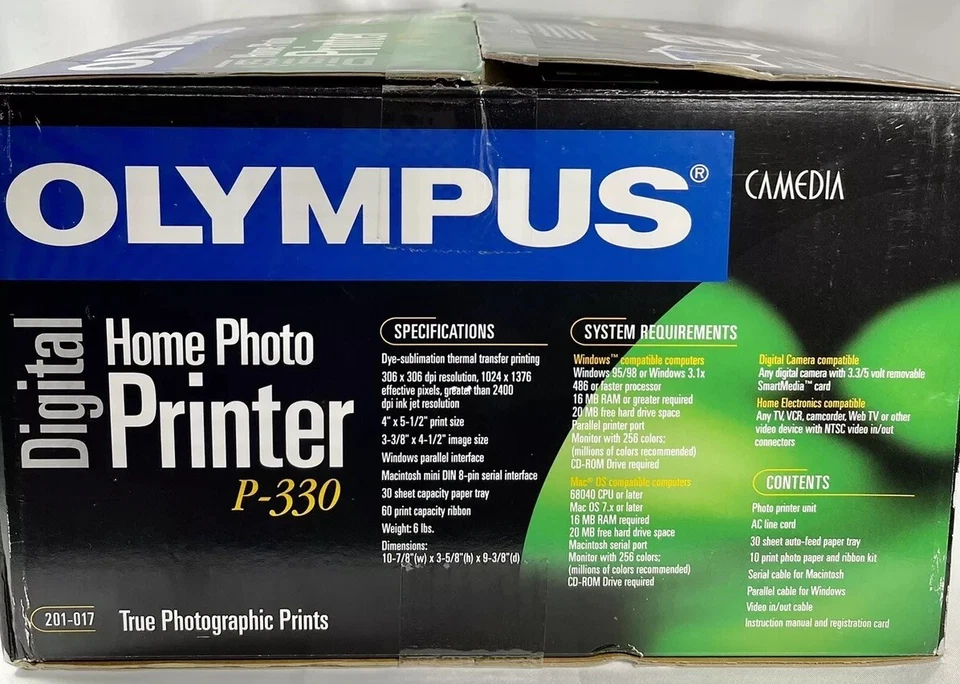 Digital Home Photo Printer Color Olympus Camedia P-330 New Without Accessories - Image 3 of 4