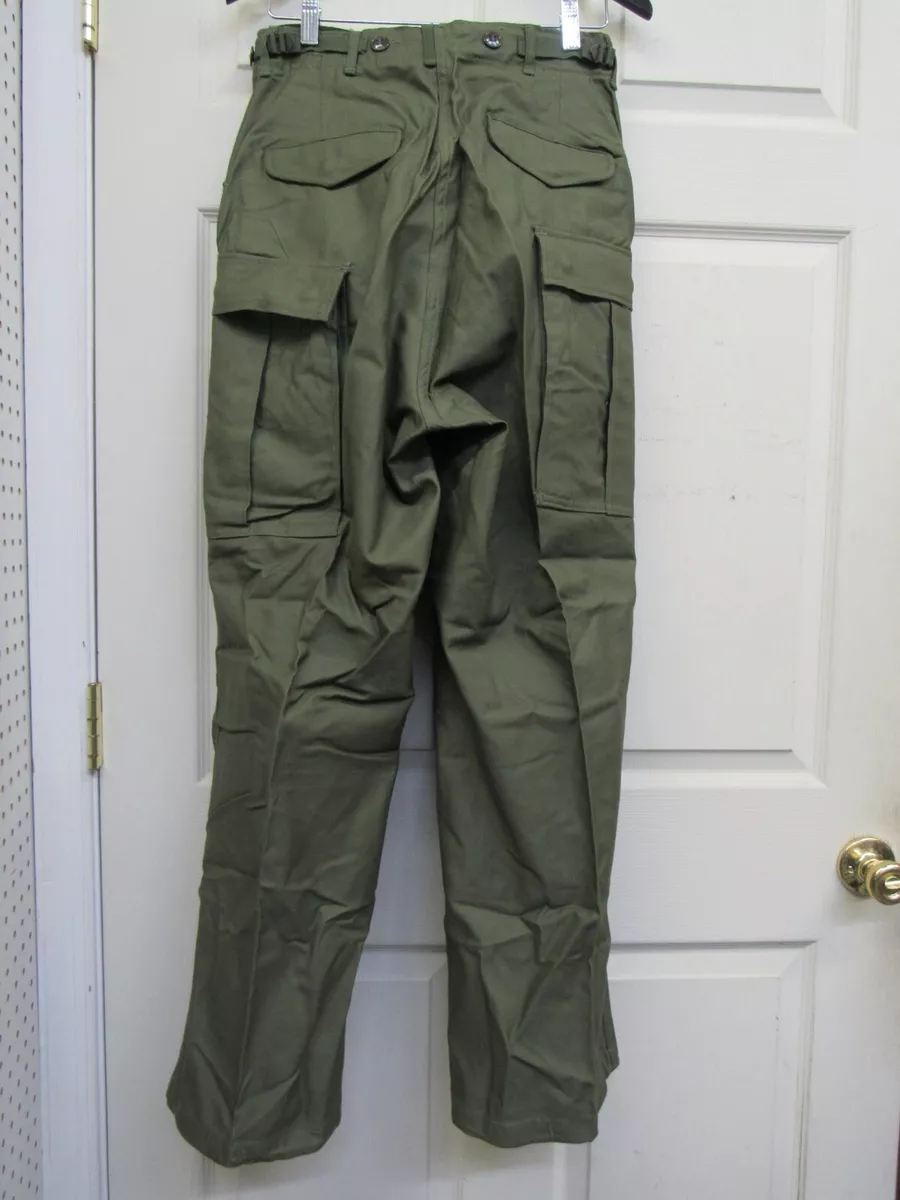 US M51 OG107 Field Pants Trousers Sateen Cotton Wind Resistant XSmall  Regula NOS