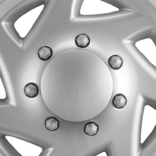 For Ford E-Series E350 E450 Econoline Van 1997-2023 Set Of 4 16" Silver Hubcaps - Image 4 of 4