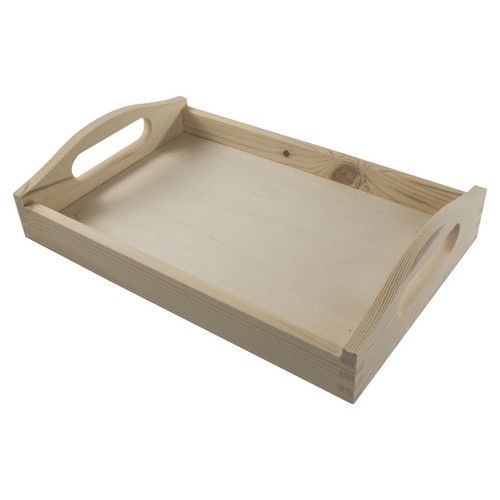 Wooden Serving Tray with Handles / Serving Tea Breakfast Wood Kitchen Platter - Picture 10 of 57