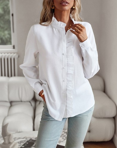 Long-sleeved shirt women 2024 spring and summer temperament commuter tops - Picture 10 of 17