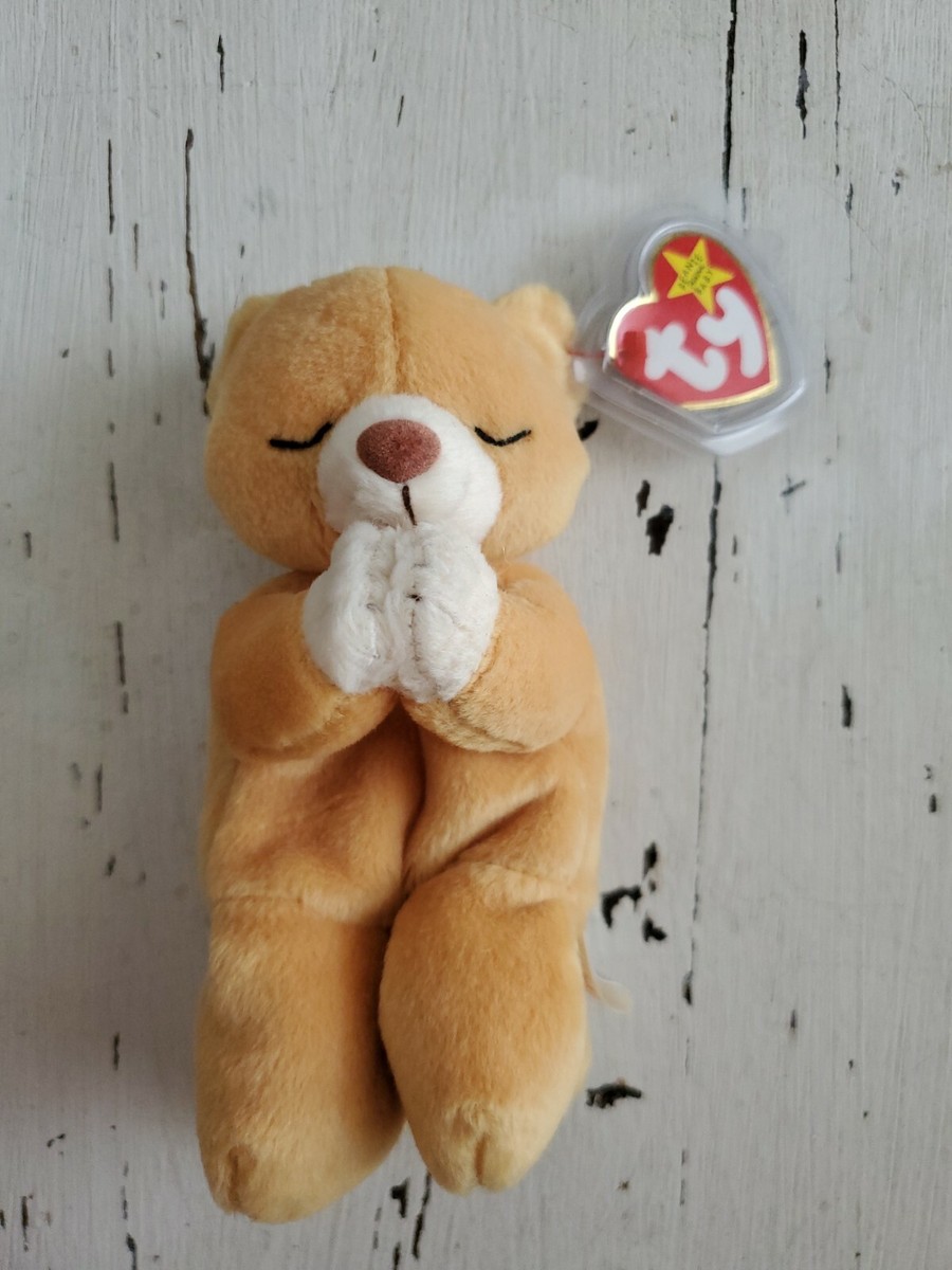 1999 Hope Beanie Baby Value Ty Beanie Baby HOPE Praying Bear Has