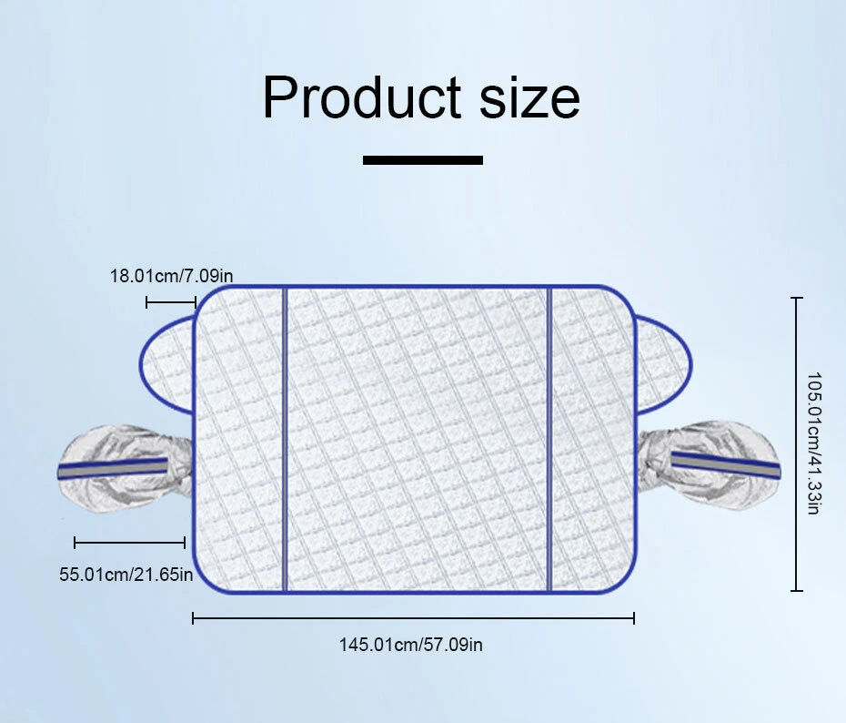 Car Windshield Snow Cover Sun Shade Winter Dust Rain Ice Frost Guard Protector Foto 2 de 4