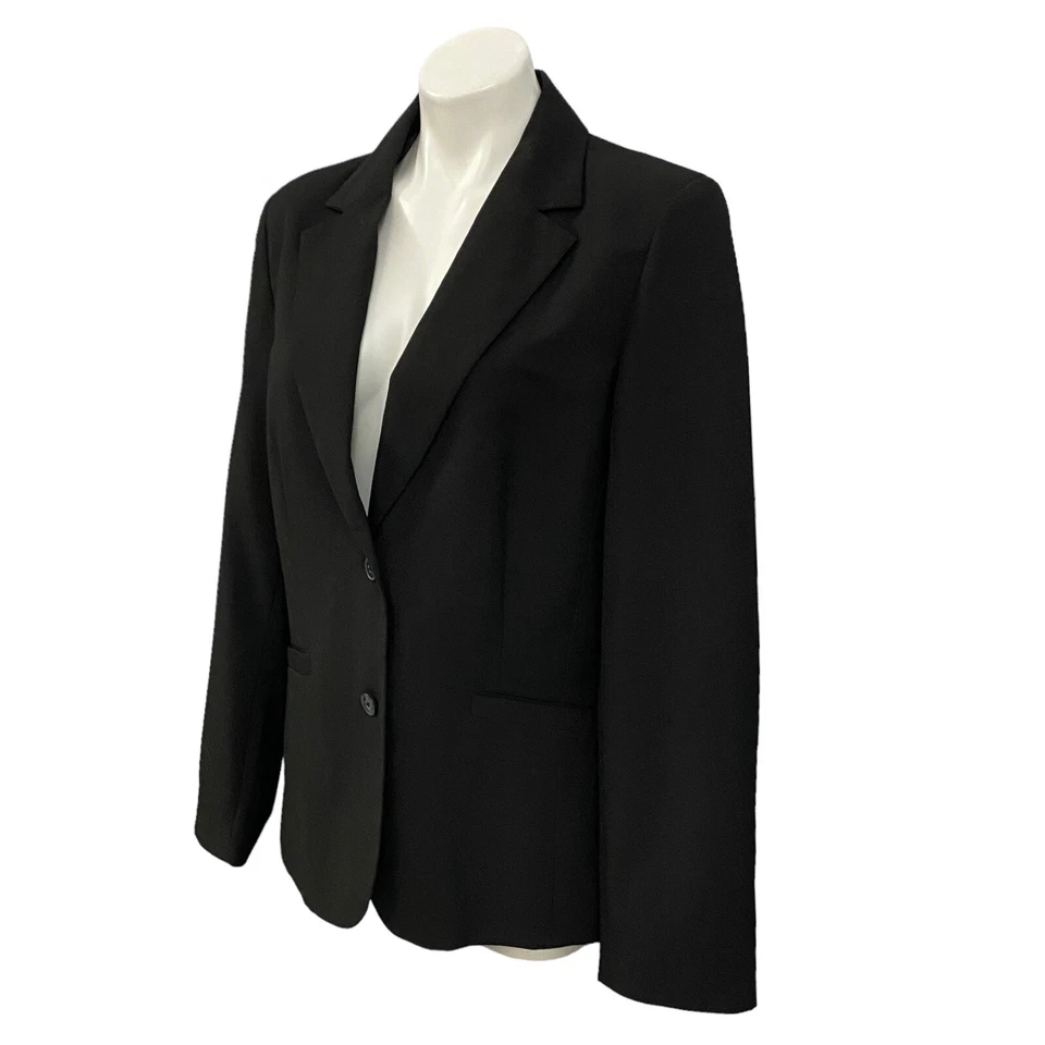Blazer Chadwicks Mujer 14T Negro Chaqueta Oficina Básico Trabajo Cápsula Mínimo Foto 2 de 4