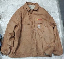 CARHARTT FRC066 Flame Resistant Duck Lined Brown Jacket Coat Men  s Size 3XL HTF 