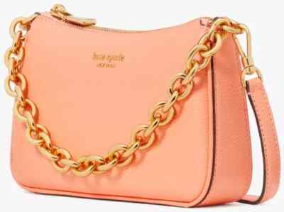 Kate Spade Jolie Convertible Orange Leather Crossbody Bag KD908