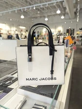 NWT Marc Jacobs Mini Grind Pebbled Leather Satchel Crossbody In White