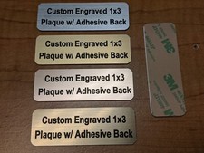 Custom Engraved 1x3-inch Brushed Gold Silver Copper or Bronze Plaque Plate Tag