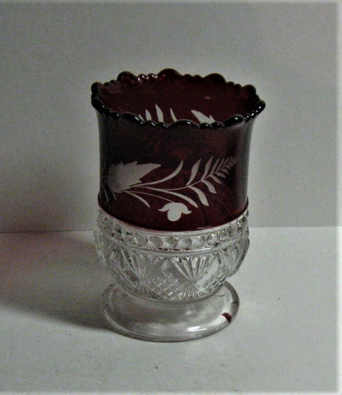 EAPG *** ENGRAVED = RUBY STAINED = SPOONER = MELROSE = 1890'S ERA