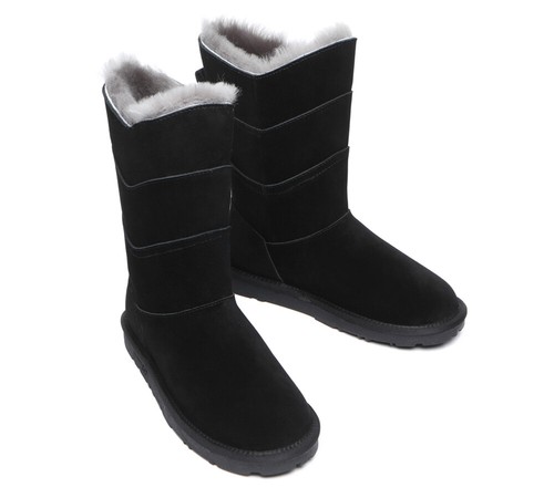EVERAU® UGG Boots Women Premium Australian Sheepskin Wool Tall Swanston 3 Panel - Picture 25 of 30
