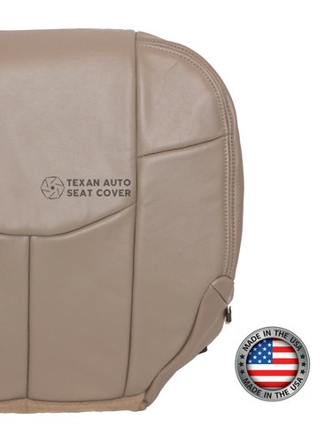 2002 Chevy Avalanche 1500, 2500 LT, LS Passenger Bottom Leather Seat Cover Tan - Picture 5 of 7