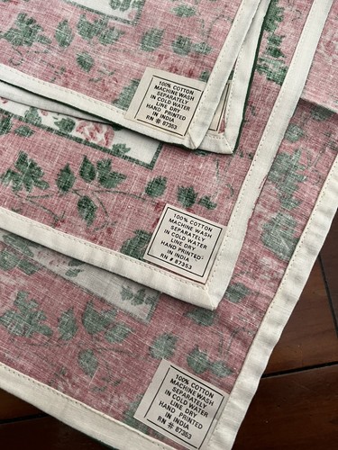 4 Placemats & 4 Napkins 100% Cotton Cottagecore Grandmacore Vintage 8 Pcs New - Picture 7 of 10