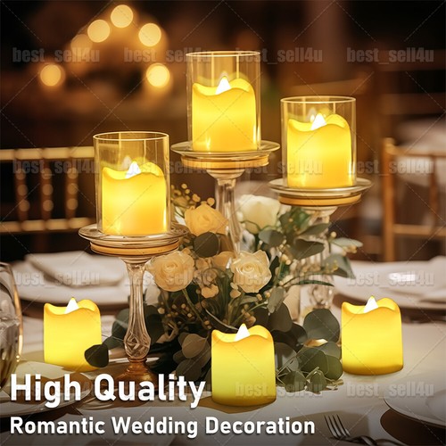 12/24Pack Flickering Flameless Votive Candles Battery Operated LED Tea Lights AU - Picture 3 of 19