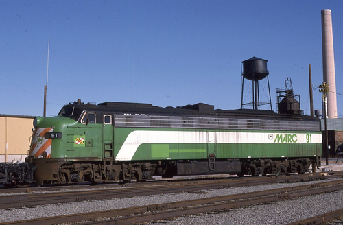 MARC E9A # 91 ( ex BN ) @ Baltimore, MD 12/26/1994