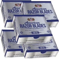 The Shave Factory American Razor Blades - Single Edge Razor Blades - Pack of 5